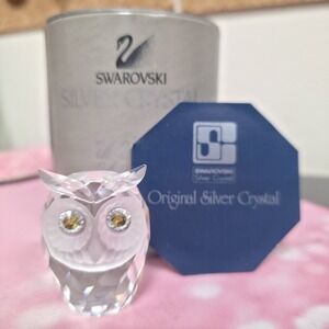 Swarovski Crystal Owl Figurine 1.75" 191
